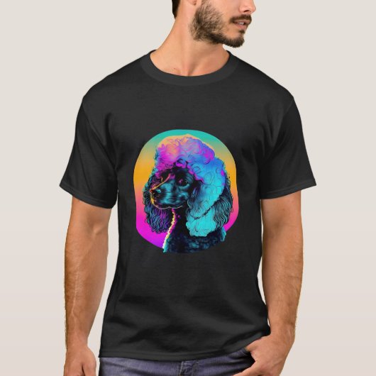 80s Synthwave and Poodle Aesthetic T-shirt (Voorkant)
