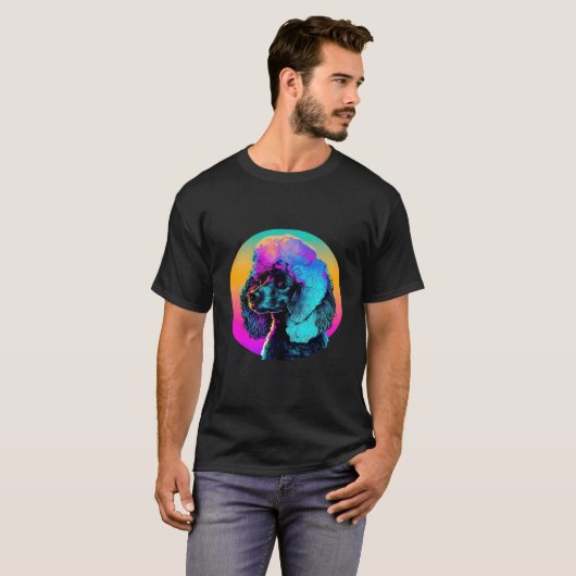 80s Synthwave and Poodle Aesthetic T-shirt (Voorkant volledig)