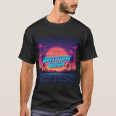 80s Synthwave Birthday Bash Mannen Tshirt (Voorkant)