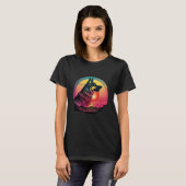 80s Synthwave Duitse Herder met een Retro Esthetie T-shirt (Voorkant volledig)