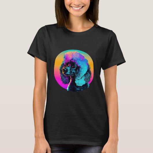 80s Synthwave en Poodle Esthetiek T-shirt (Voorkant)