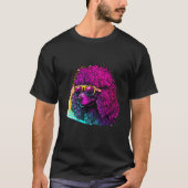 80s Synthwave met Poodle Retrowave T-shirt (Voorkant)