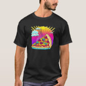 80s Synthwave Pizza with a Retro Aesthetic T-shirt (Voorkant)