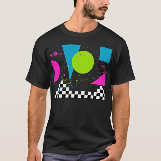 80s T-shirt met platterverf (Voorkant)