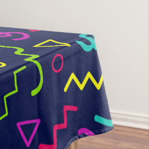 80s tachtiger jaren retro feest neon Memphis patro Tafelkleed