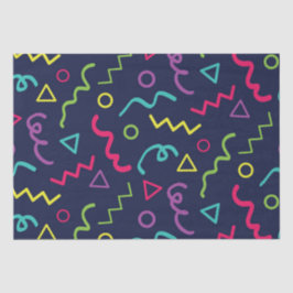 80s tachtiger jaren retro feest neon Memphis patro Tissuepapier