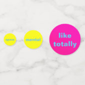 80s tafel confetti met gezegden uit de jaren 80 (Voorkanten)