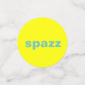 80s tafel confetti met gezegden uit de jaren 80 (Kleine voorkant)