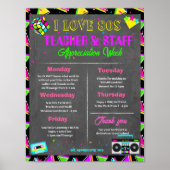 80s Teacher Staff Appreciation week sjabloon Poster (Voorkant)