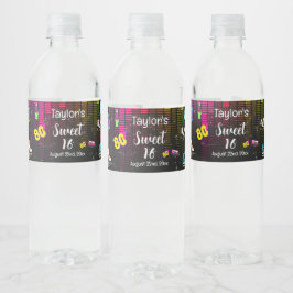 80's, terug naar de 80's, waterfles etiket