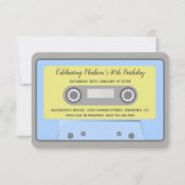 80s Theme Retro Cassettebandje Birthday Uitnodigin Kaart (Voorkant)