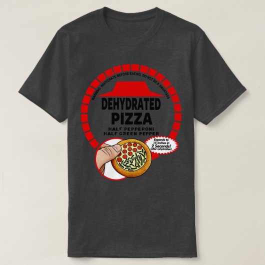 80s Tijdreis Retro Scifi Futuristische Pizza T-shirt (Design voorkant)