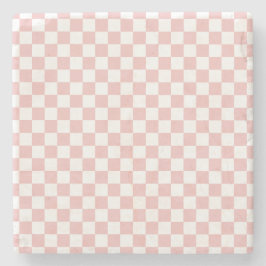 80s trend Baby Roze Schaakbord Stenen Onderzetter