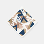 80s Trendy Abstract | Navy en Roos Gold Pattern Servet (Hoek)