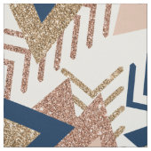 80s Trendy Abstract | Navy en Roos Gold Pattern Stof (Swatch)
