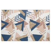 80s Trendy Abstract | Navy en Roos Gold Pattern Stof (Fat Quarter)