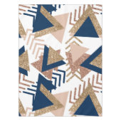 80s Trendy Abstract | Navy en Roos Gold Pattern Tafelkleed (Voorkant)