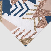 80s Trendy Abstract | Navy en Roos Gold Pattern Tissuepapier (Detail)