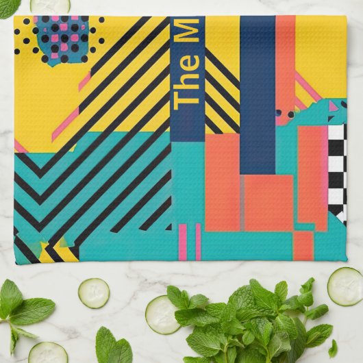 80s Trendy Theedoek (Gevouwen)