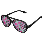 80s Trippy Eyes Paars Roze Blauwgroen Lijnen Psych Aviator Zonnebril (Gekanteld)