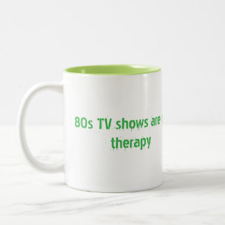 80s tv Liefde nostalgie jaren 80 therapie boomers Tweekleurige Koffiemok