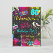 80's Uitnodiging, Foto nodigt terug naar de 80's u Kaart (Staand voorkant)