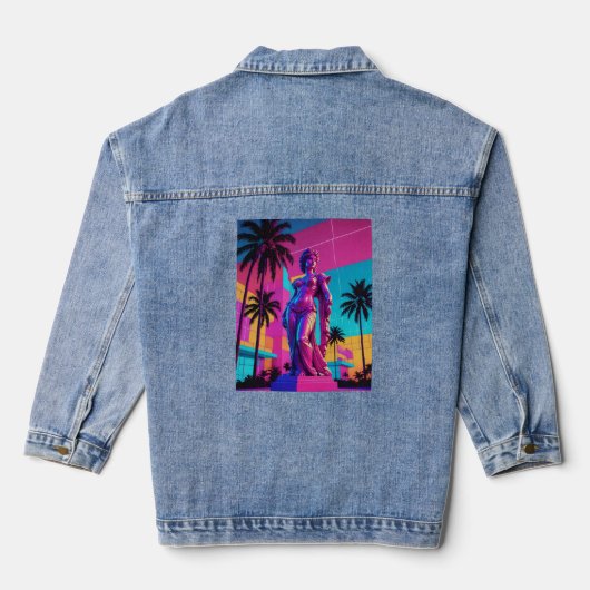 80s Vaporwave Venus Vibes T-shirt Denim Jacket (Achterkant)