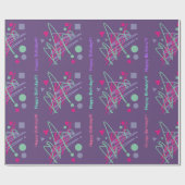 80s Verjaardag tachtiger  kleuren splash Cadeaupapier (Vlak)