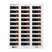 80's Verjaardagsfeestje Retro Retro Retro Adres La Etiket (Full Sheet)