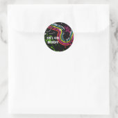 80's Verjaardagsfeestje Retro Treat Favor Ronde Sticker (Tas)