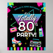 80's verjaardagsfeestje Retro Welkom Poster (Voorkant)