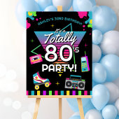 80's verjaardagsfeestje Retro Welkom Poster