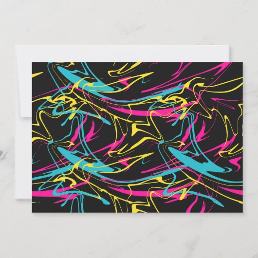 80's Verjaardagsfeestuitnodiging Kinder & Volwasse Kaart (Achterkant)