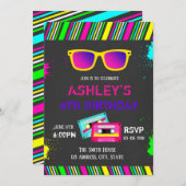 80s verjaardagsuitnodiging kaart (Voorkant / Achterkant)