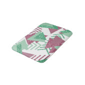 80s Vers Abstract | Roze en Groen Vormenpatroon Badmat (Gekanteld)