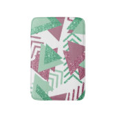80s Vers Abstract | Roze en Groen Vormenpatroon Badmat (Voorkant Verticaal)