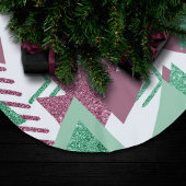 80s Vers Abstract | Roze en Groen Vormenpatroon Kerstboom Rok