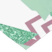 80s Vers Abstract | Roze en Groen Vormenpatroon Tafelkleed (Gekanteld)