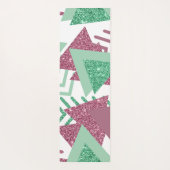 80s Vers Abstract | Roze en Groen Vormenpatroon Yogamat (Achterkant)