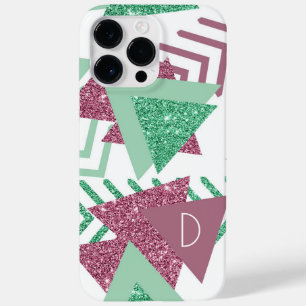 80s Vers Abstract   Roze en Groene Vorm Monogram Case-Mate iPhone 14 Pro Max Hoesje