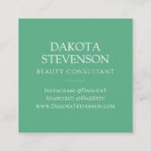 80s Vers Abstract | Roze en Groene Vorm Monogram Contactkaartje (Achterkant)