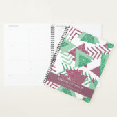 80s Vers Abstract | Roze en Groene Vormen Douane Planner (Display)