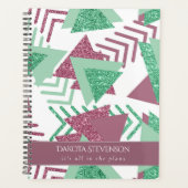 80s Vers Abstract | Roze en Groene Vormen Douane Planner (Voorkant)