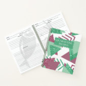 80s Vers Abstract | Roze en Groene Vormen Recept Notitieboek (Binnen)