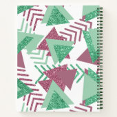 80s Vers Abstract | Roze en Groene Vormen Recept Notitieboek (Achterkant)