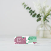 80s Vers Abstract | Roze en groene vormen Website Mini Visitekaartje (Staand voorkant)