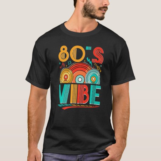 80s Vibe CD 80s Music 1980s Generation Retro eight T-shirt (Voorkant)