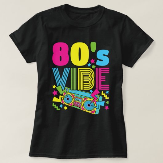 80s Vibe jaren '80 Mode jaren '80 Thema Outfit jar T-shirt (Design voorkant)