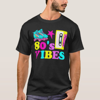 80S Vibes Roller Schaats Partij Cassettebandje Vin T-shirt