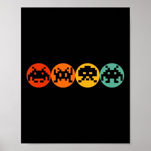 80s Video Game  Retro Arcade Poster (Voorkant)